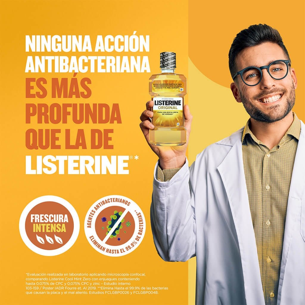 Ninguna acción antibacteriana es más profunda que la de Listerine