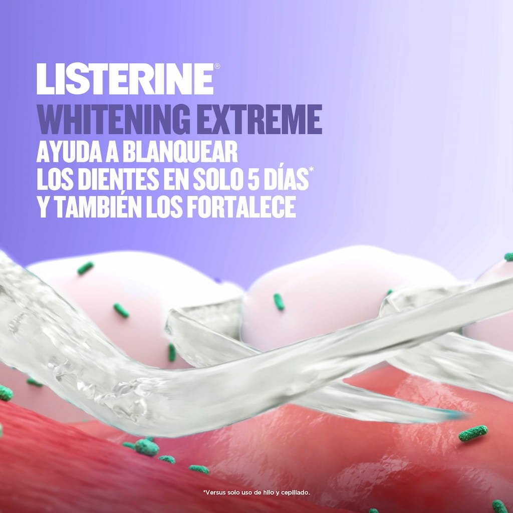 Listerine whitening extreme ayuda a blanquear los dientes